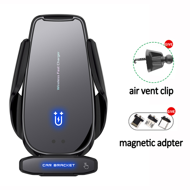 Car Wireless Charger Magnetic Automatic Clamping Car QI Fast Charging Mount Holder For iPhone 13 12 Pro Max 11 Mobile phone