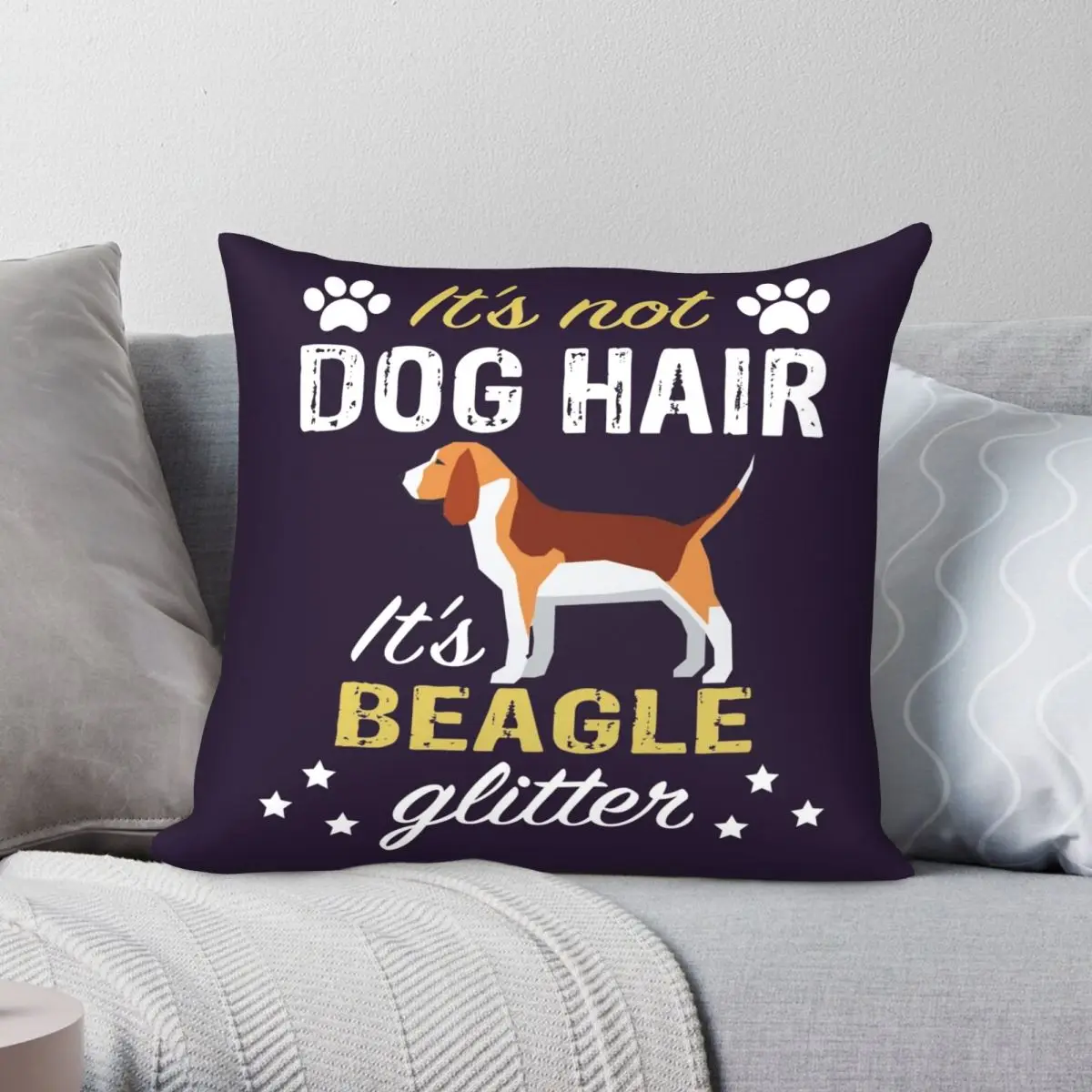 

Блестящая квадратная наволочка Beagle Dog Its Beagle из полиэстера и льна