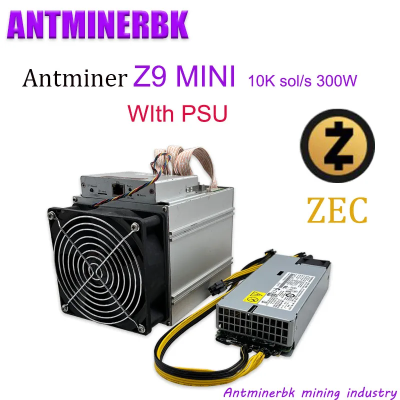 Antminer Z9 mini10k sol/s ASIC miner Equihash no psu горная машина ZCASH может быть разгоняться to14K майнеры