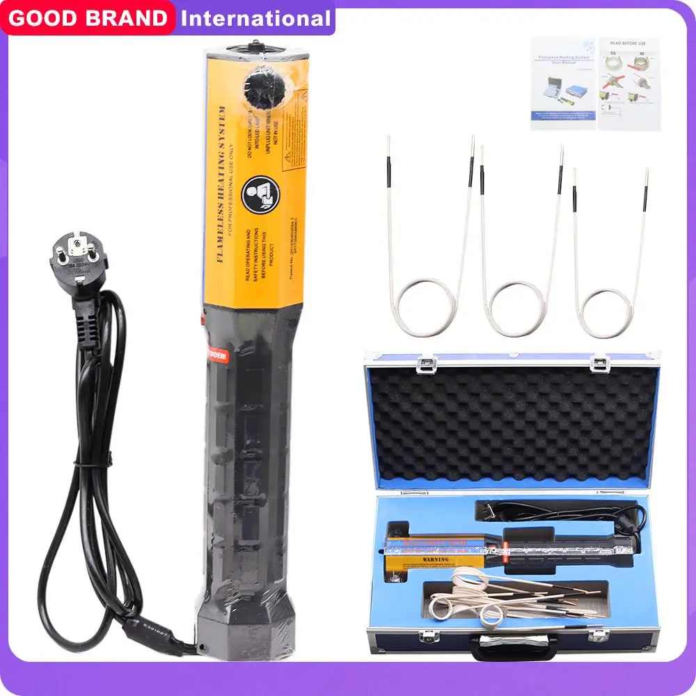 Magnetic Induction Heater Kit 1000W 110V 220V Automotive Flameless Heat Induction Heater with 3 Coils 1KW Car Repair Tool