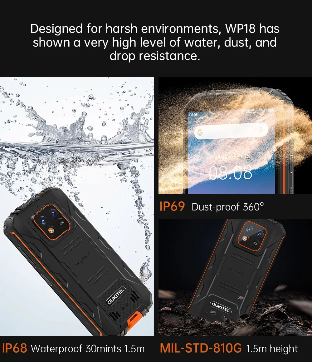 Cuarto Reorganizar café OUKITEL WP18 12500mAh Battery Rugged Smartphone 4GB+32GB 5.93"HD Quad-Core  Helio A22 Cell Phone Android 11 Mobile Phone _ - AliExpress Mobile
