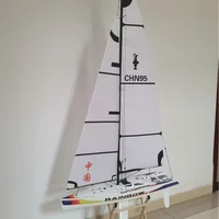 RC Boat Sailing Model 2.4G Rainbow 880 Electric Sailing Model Glass Steel Body Pure Wind 2