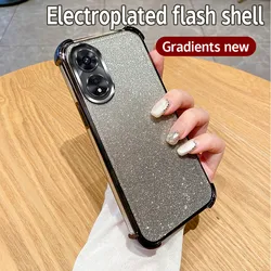 Funda para teléfono a prueba de golpes con brillo y diseño con plating, cubierta suave