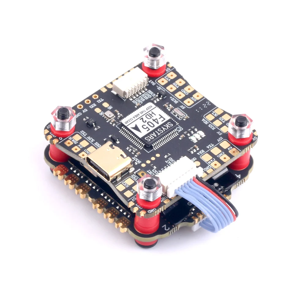 

Контроллер полета Skystars F4 50A 4 в 1 ESC Stack 3-6S BMI270 Betaflight OSD Dshot600