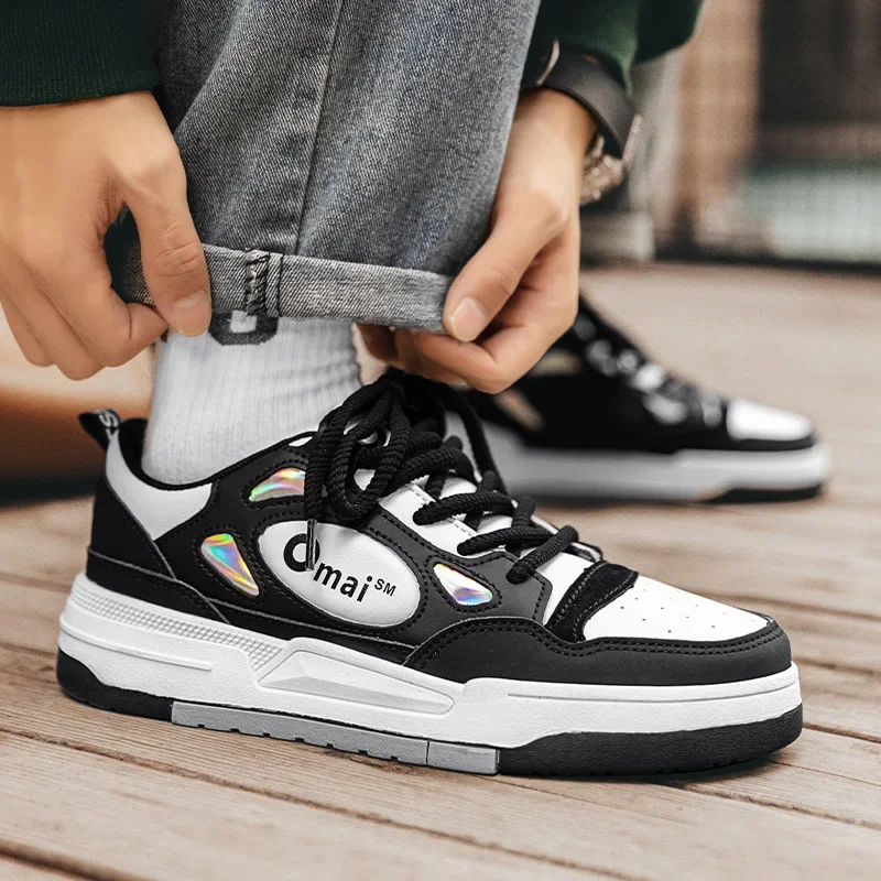 

Мужские туфли на толстой подошве, мягкие кроссовки на низкой подошве, универсальная Повседневная модная обувь, Осень-зима