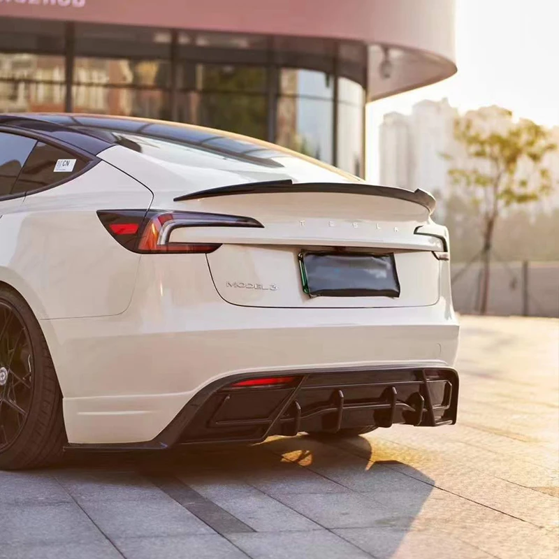 2014-2017テスラモデル3リアスポイラーカーボンファイバートランクスポイラーエクステリアアクセサリースタイリングキットに適しています リアトランクスポイラーテスラモデル 3 2017 2018 2019 2020 2021 リア