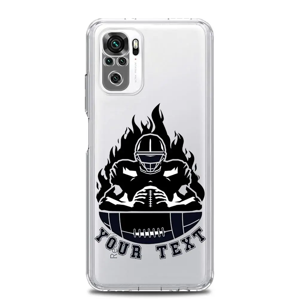 Clear Rugby Ball Phone Case Cover