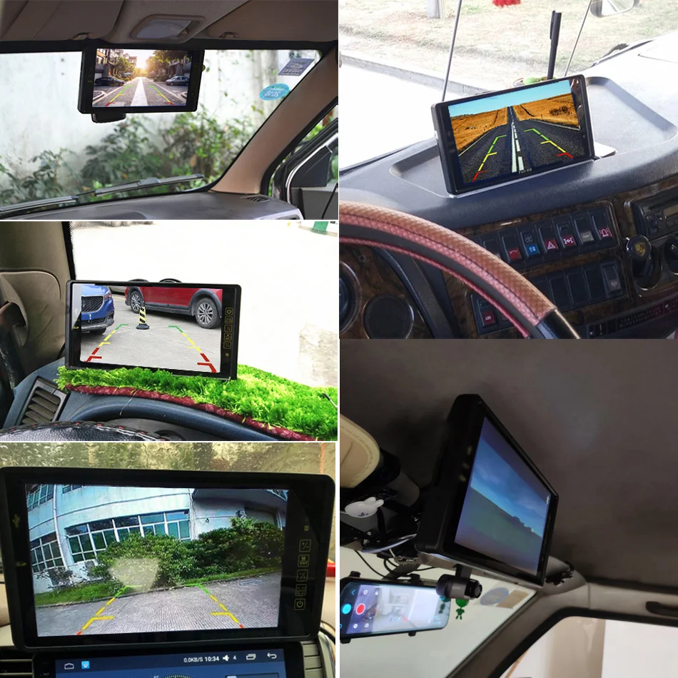 JIEPIE TFT LCD ̷  DC9-36V  , ƮϷ ĳ Ʈ  RV ̵ ũ, 9 ġ, 4  ÷, 1024x600