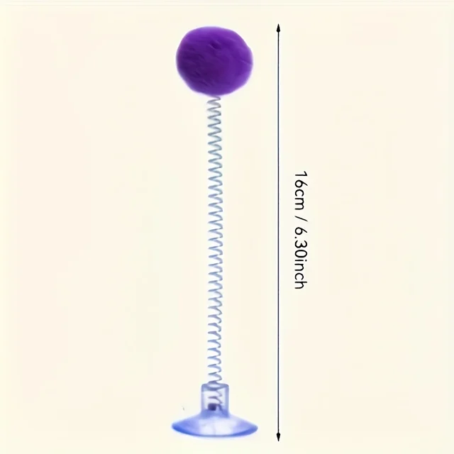 Interactive Cat Toy with Plush Ball and Spring Mechanism, Cute High Elasticity Pet Supplies, Multi-purpose Cat Toy for Home Use 5