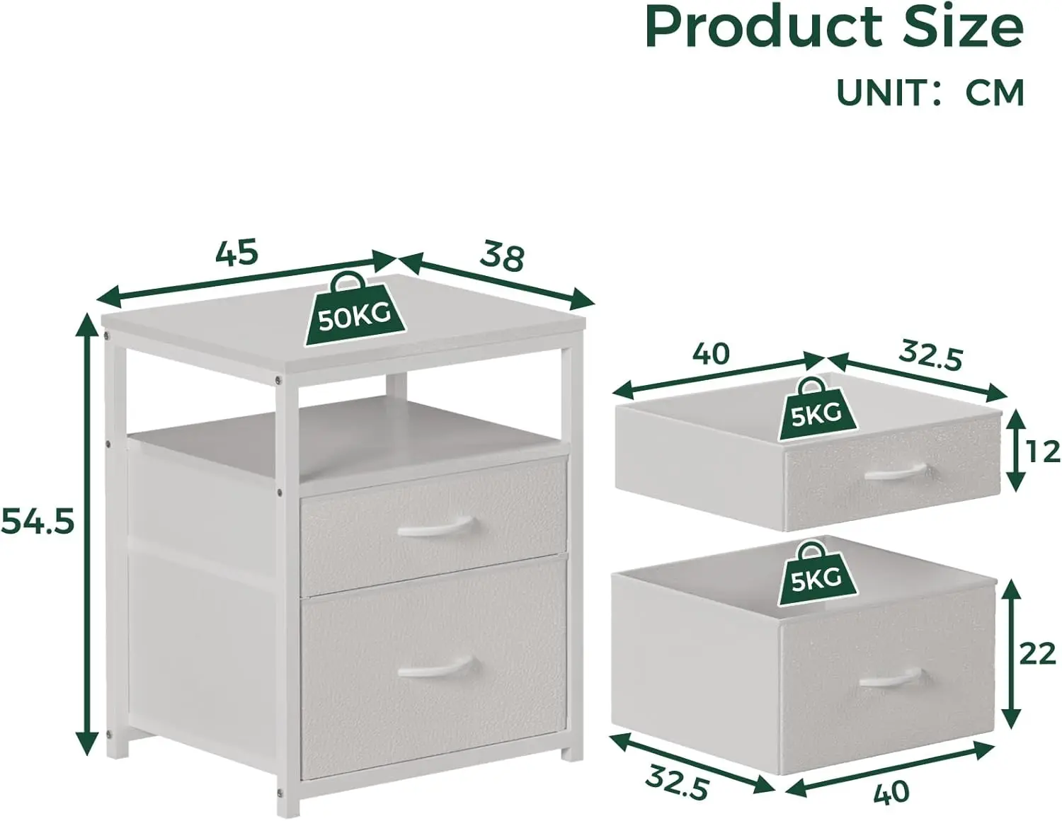 طاولة جانبية بـ 4 أدراج ورف مفتوح واحد، لغرفة المع...