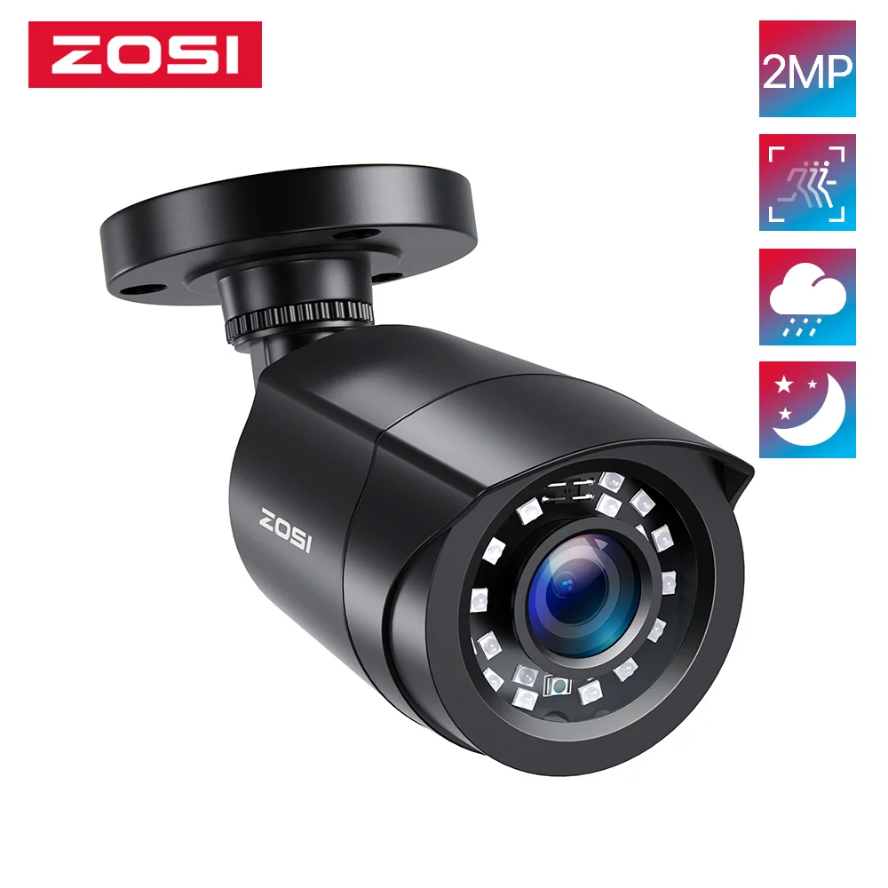 ZOSI 1080P 4-in-1 CCTV Security Camera 3.6mm Lens 24 IR LEDs 80ft Night Vision Outdoor Weatherproof Surveillance Camera surveillance camera