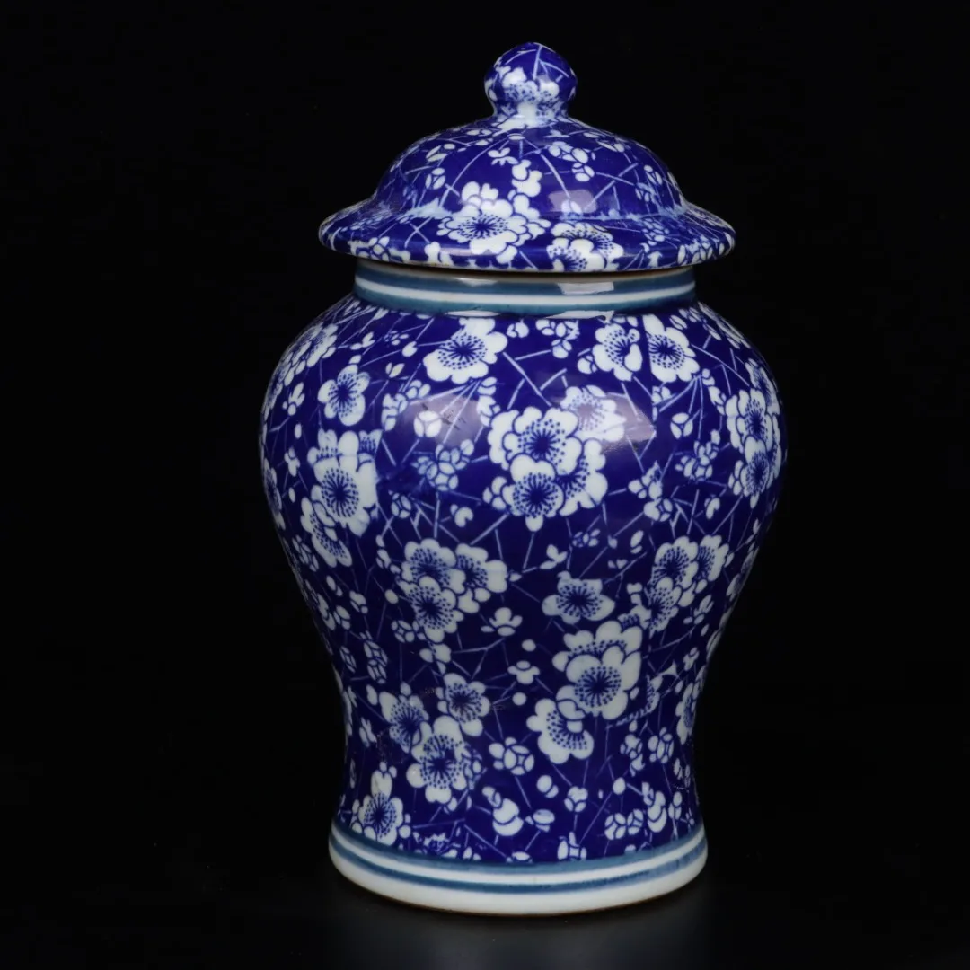 

Jingdezhen Blue and White Ice Plum Pattern General Pot Antique Porcelain Decoration