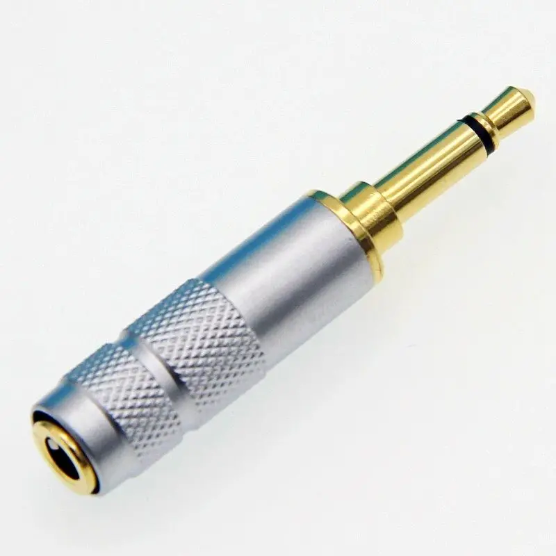 HIFI 순수 구리 3.5mm 모노 남성-3.5 1/8'' 스테레오 여성 오디오 커넥터 어댑터(헤드폰 앰프 스피커 마이크용)