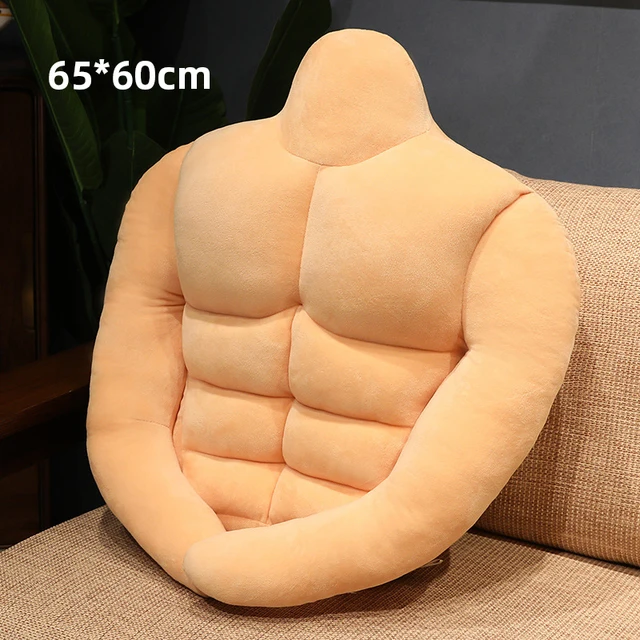 Simulation Muscular Man Plush Cushion Creative Sexy Strong Body Pillow Stuffed Soft Chair Cushion Boyfriend Birthday Gifts