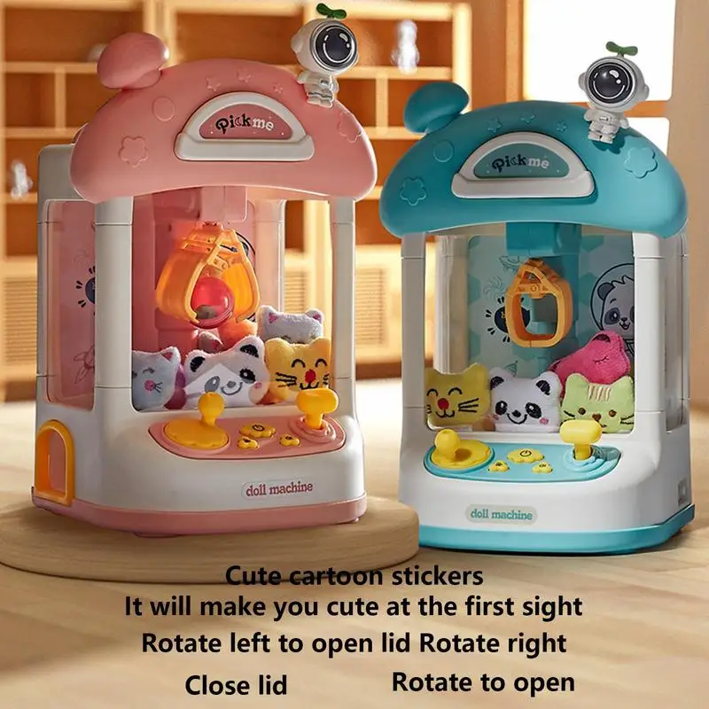 Cartoon Automatic Doll Machine Kid Operated Play Claw Game Machine Toy Crane Machines Music Doll Toys For Children Kids Gift 2