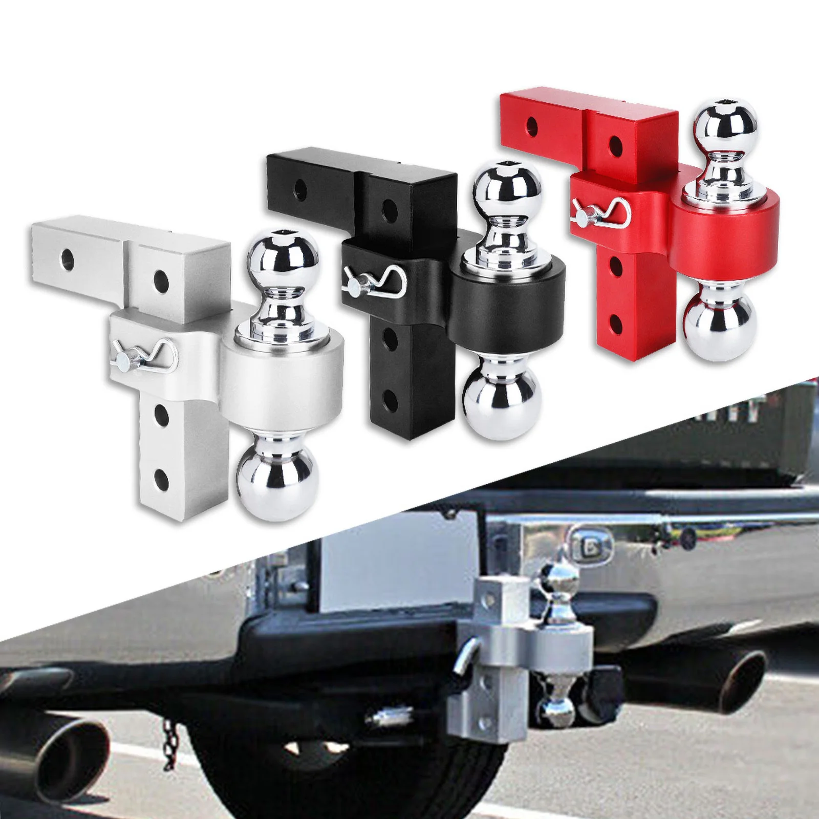 

Trailer Hook Ball Bracket Kit With 2 Inch Ball Trailer Heavy Duty Adjustable Combo for RV Truck Camper Car Caravan Accessories