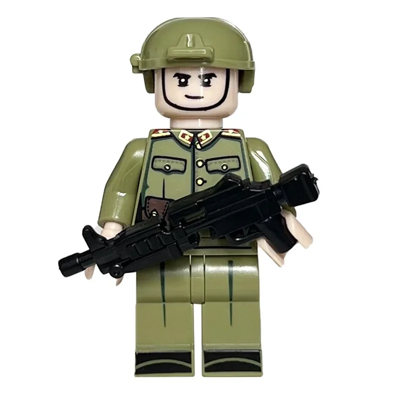국경을 넘는 조립식 블록 인형 군대 자원군 블록 인형 퍼즐 조립 모델 (해외 무역용)