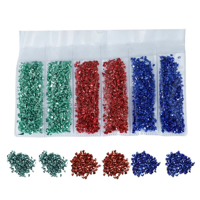 20/50g Glass Metal Crushed Stone Filler DIY Table Decoration Cake Fruit Coaster Filling Decorative Crystal For Epoxy Resin Mold Set 15