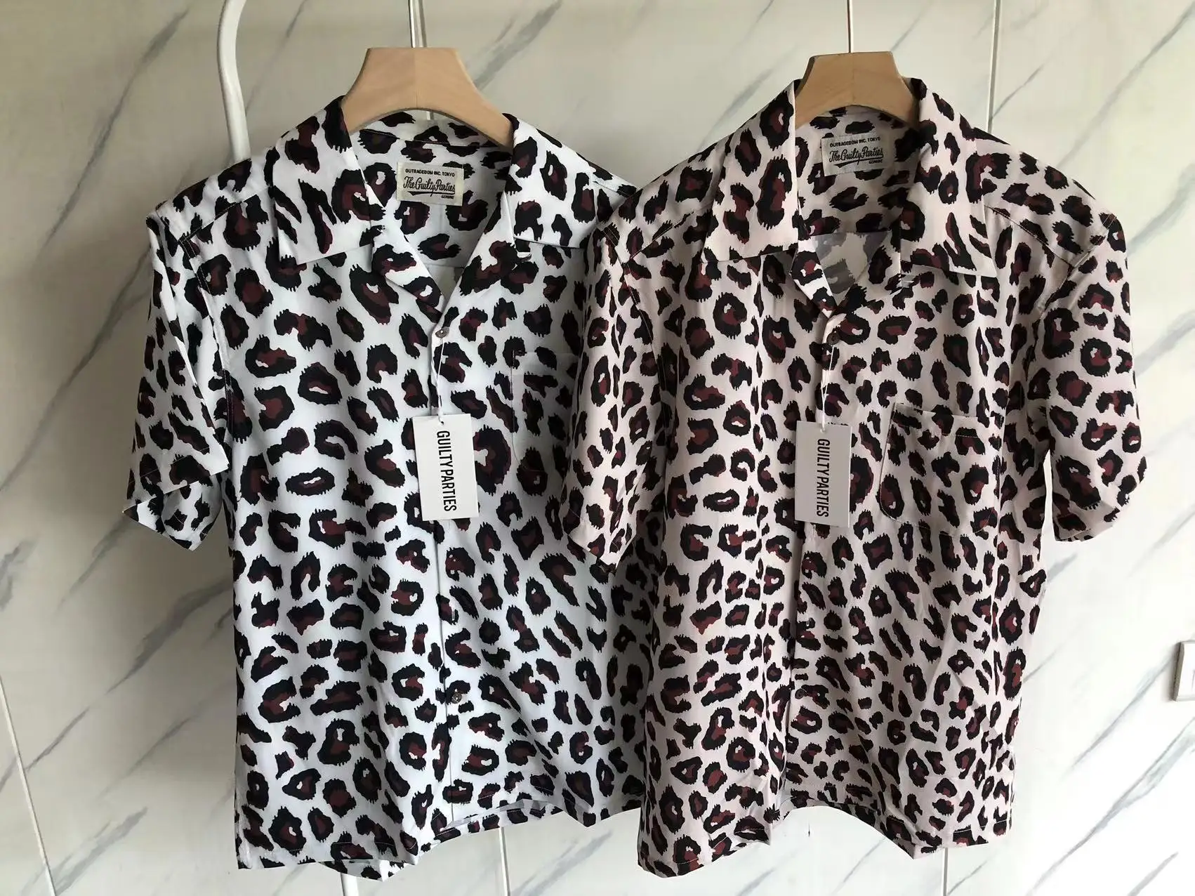 

23SS New Spot Full Printing Wacko Maria Shirts Men Women Hawaii Beach Lapel Short Sleeve Shirt Hip Hop