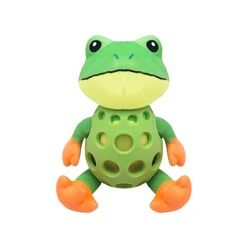 Interactive Plush Frog Toy for Dogs - Sound and Durable Design for Boredom Relief (Green)