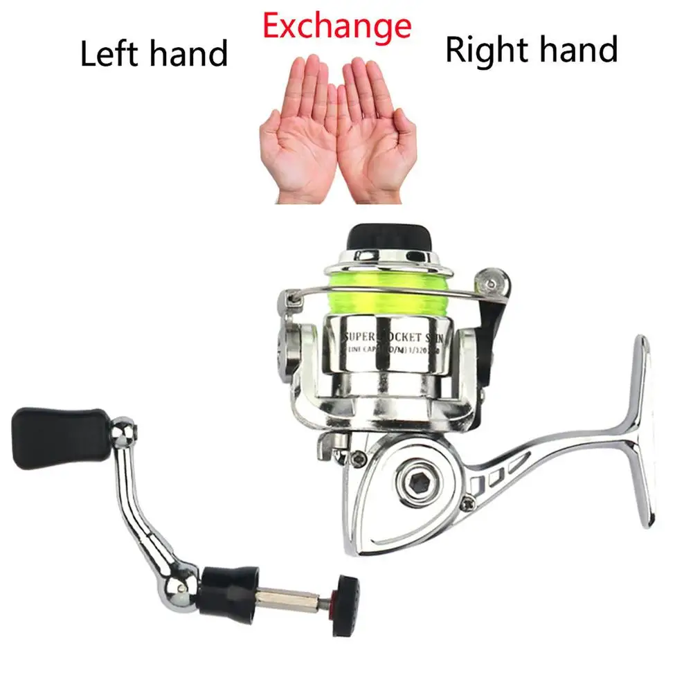 1PCS Mini Ice Fishing Spinning Reels Portable Ultra-light Powerful Left  Right Hand High Speed Fishing Tackle Dropshipping