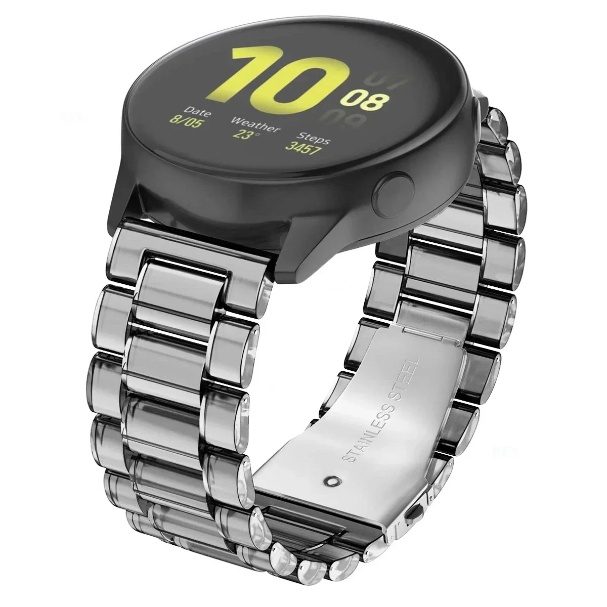 Transparent Strap with Removable Link Bracelet, 20mm/22mm Band
