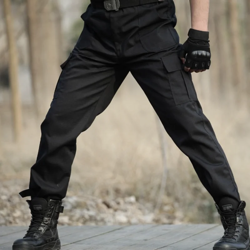 

Four Seasons Security Training Trousers Black Multi Pocket Durable Worker Pants Special Training Working Wear Tactical Pants