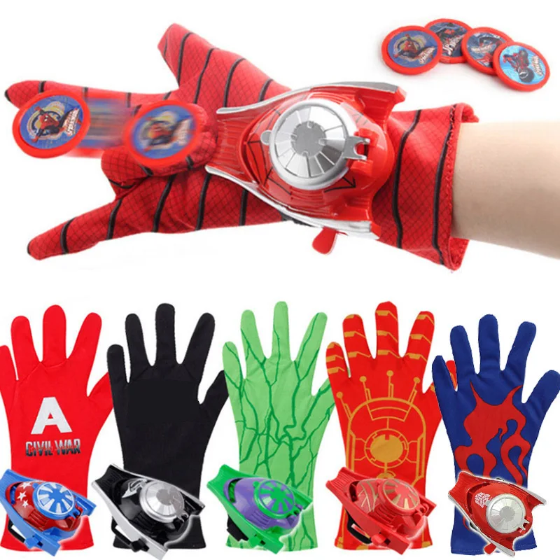 Superhero Spider-Man Launcher Guanti Captain Hulk Optimus Prime Iron Man Card Launcher Guanti Cosplay Toys Giochi Di Supereroi