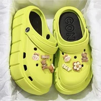 Adorable Women's Slippers 2023 Hole Design Thickened Head Cover Red Bottom Princess Style Summer New Arrival PVC Material