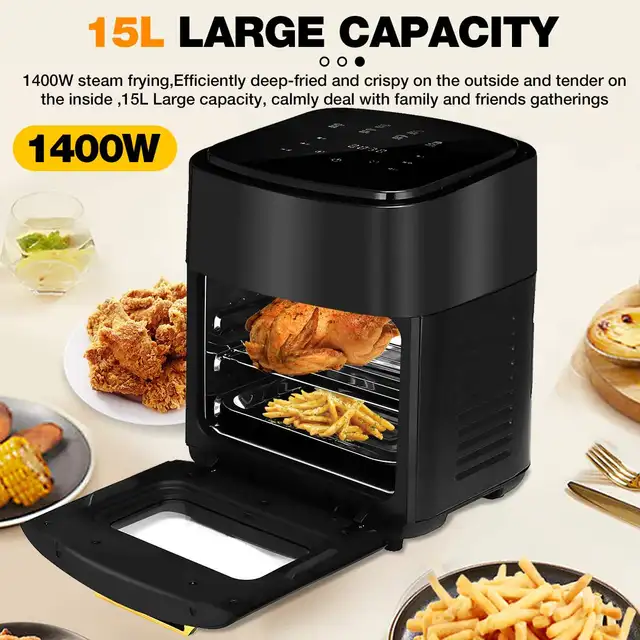 YONGSTYLE 6-Slice Toaster Oven Air Fryer-Air Fry, Grill, Dehydrate