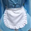 1Pcs New Waitress Maid Style Waist Apron Cosplay Costume Black White Cooking Aprons Cute Polyester Half Apron Kitchen Party 1