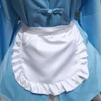 1Pcs New Waitress Maid Style Waist Apron Cosplay Costume Black White Cooking Aprons Cute Polyester Half Apron Kitchen Party 1