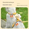 Cat Harness Leash Collar Set Adjustable Cartoon Bee Double Layer Dog Harness for Small Medium Pet Collar Leash Outdoor Walking 3