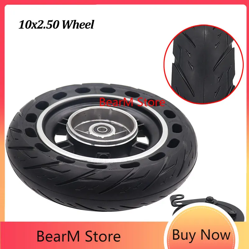 

High Quality10X2.50 Solid Tire with Drum Brake Wheel Hub Cover for 10 Inch Electric Scooter 10x2.50