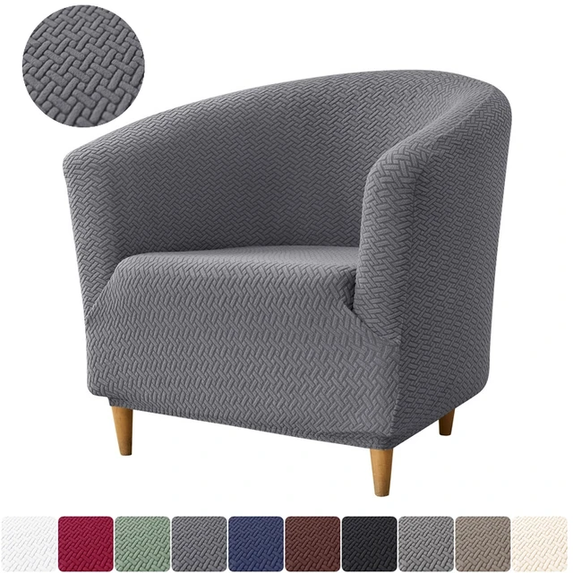 Lining for bath chair jacquard Cover club elastic Lining for single sofa armchair in stretch spandex for living room Bar Home decoration 1