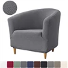 Jacquard Tub Chair Cover Elastic Club Sofa Covers Stretch Spandex Single Armchair Sofa Slipcovers for Living Room Bar Home Decor 1