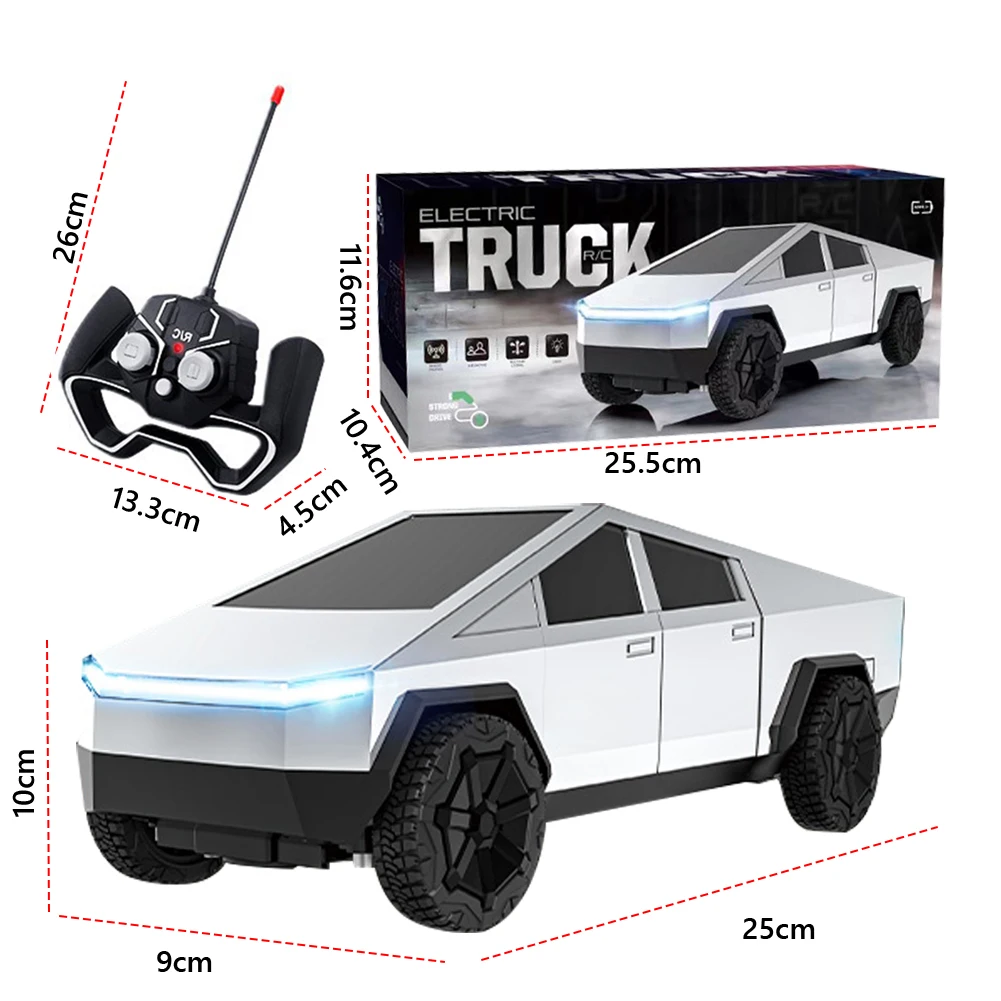 For Tesla Cybertruck Remote Control Car with 2.4GHz Remote Control Simulation Pickup Car Model Remote Control Toy Trucks 6