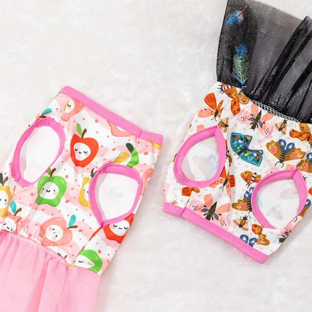 Dog Skirt  Peach Skirt Apparel  Pets Princess Style Puppy Lace Birthday Celebrate Dress Pretty Clothes Xmas 2