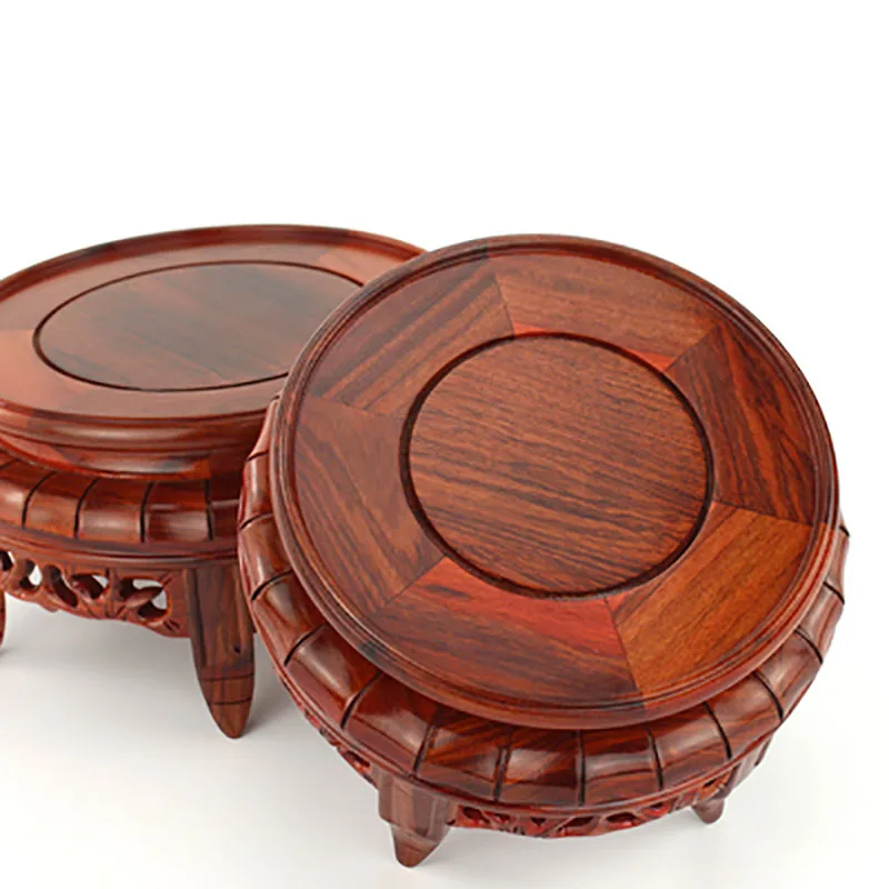 Dalbergia Cochinensis RedWood Carved Bonsai Display Pedestal Vase, Artical Statue, Luxury Collection Base, Classical Design