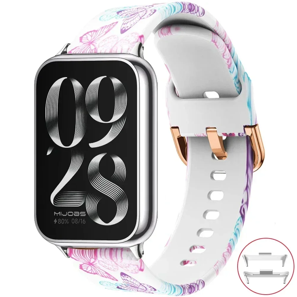 Silicone Smartwatch Replacement Wristband with Modern Print Design
