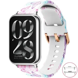 Silicone Smartwatch Replacement Wristband with Modern Print Design for Xiaomi 9 Pro (Smokey Mauve)
