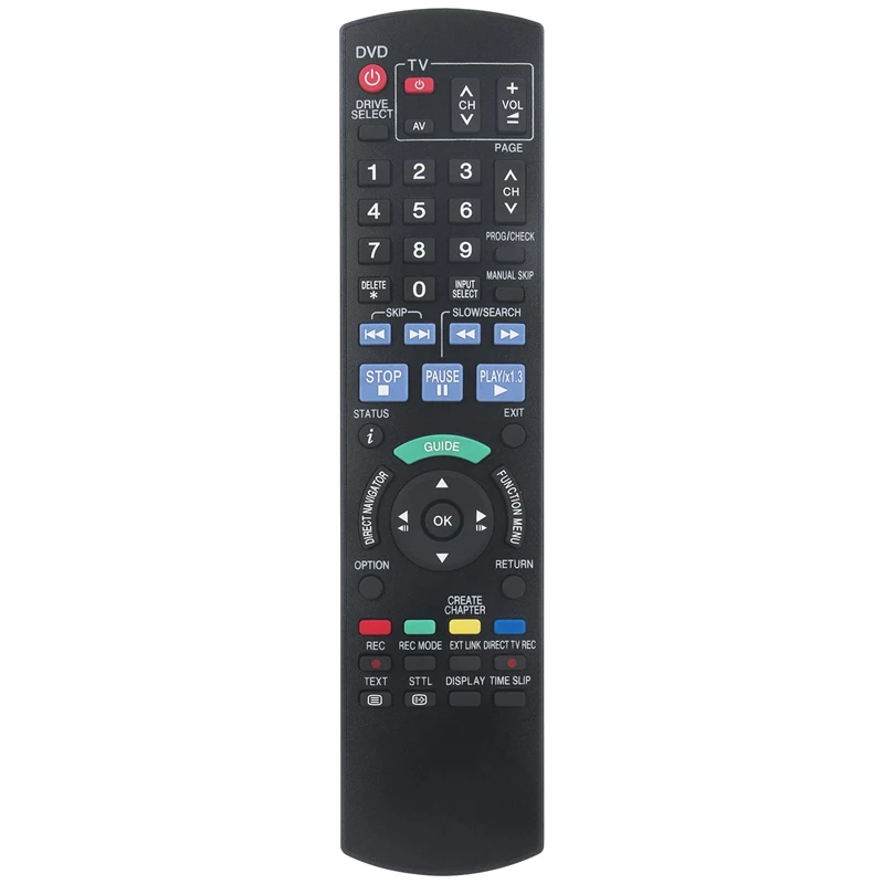 Telecomando In Plastica Muslimb Per Registratore Dvd Panasonic Dmr-Ex78 Dmr-Ex78Eb Dmr-Ex88 Dmr-Ex88Eb Dmr-Ex77 Dmr-Ex77Eb