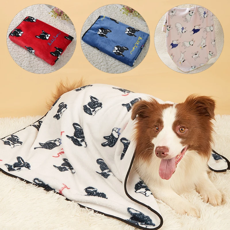 Fluffy Soft Pet Blankets Small Large Dogs Warm Puppy Bed Mat Travel Car Pet Blankets Golden Retriever Yorkshire Cozy Blanket