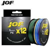 JOF X12 500M 300M Braided Fishing Line 12 Strands MultiColor Multifilament Saltwater PE Line 20 24 35 40 50 65 80LB 1