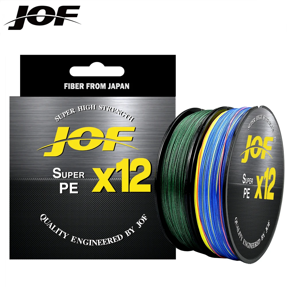 JOF X9/X12 500M 300M Braided Fishing Line 9/12 Strands MultiColor  Multifilament Saltwater PE Line 20 24 35 40 50 65 80LB