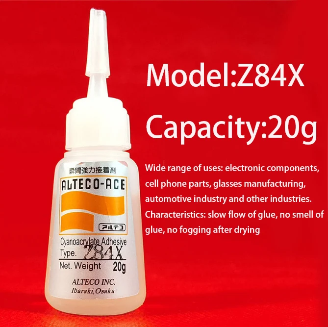 Alteco Z114 Z84X 접착제, 금속 고무 송진, 아크릴 가죽, 세라믹 스톤, 크리스탈 유리, PC, ABS 섬유, 기타 재료 본딩