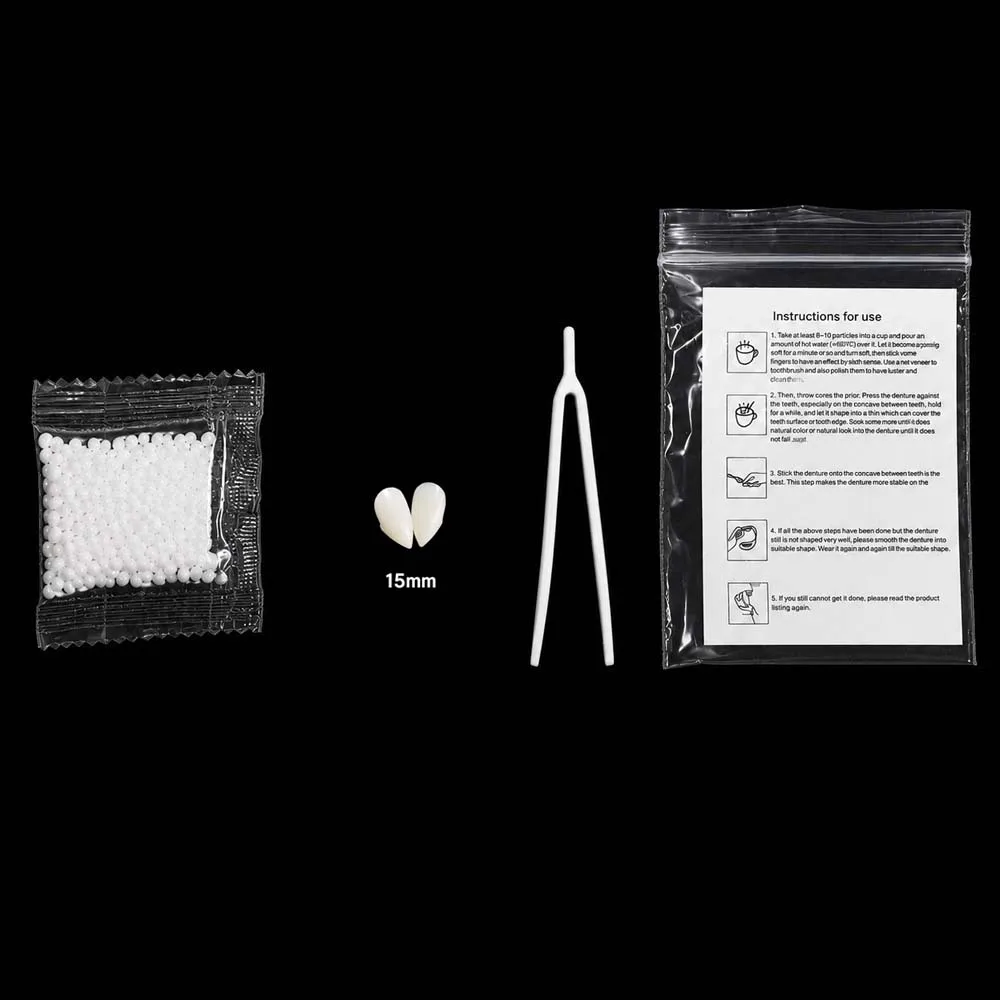 Spooky Vampire Fangs with Adhesive - Halloween Costume Prop Dentures
