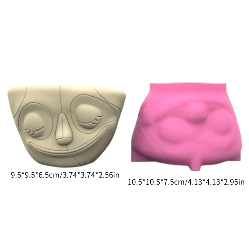 Elegant Face Succulent Vase Silicone Mold for Enthusiasts and Garden Lovers