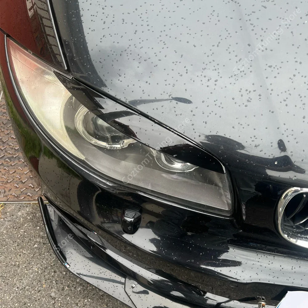 2Pcs ABS Gloss Headlight Evil Eyebrows Eyelids For BMW 1 Series E81 E82 E87 E88 118d 120i 120d 123d 130i M1 2004-2014 3D Sticker 1