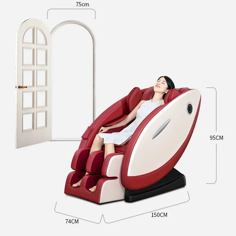 Household Full-Body Electric Massage Chair, Multi-Functional Cervical Lumbar Back Sofa with Built-in Heat & Airbags System